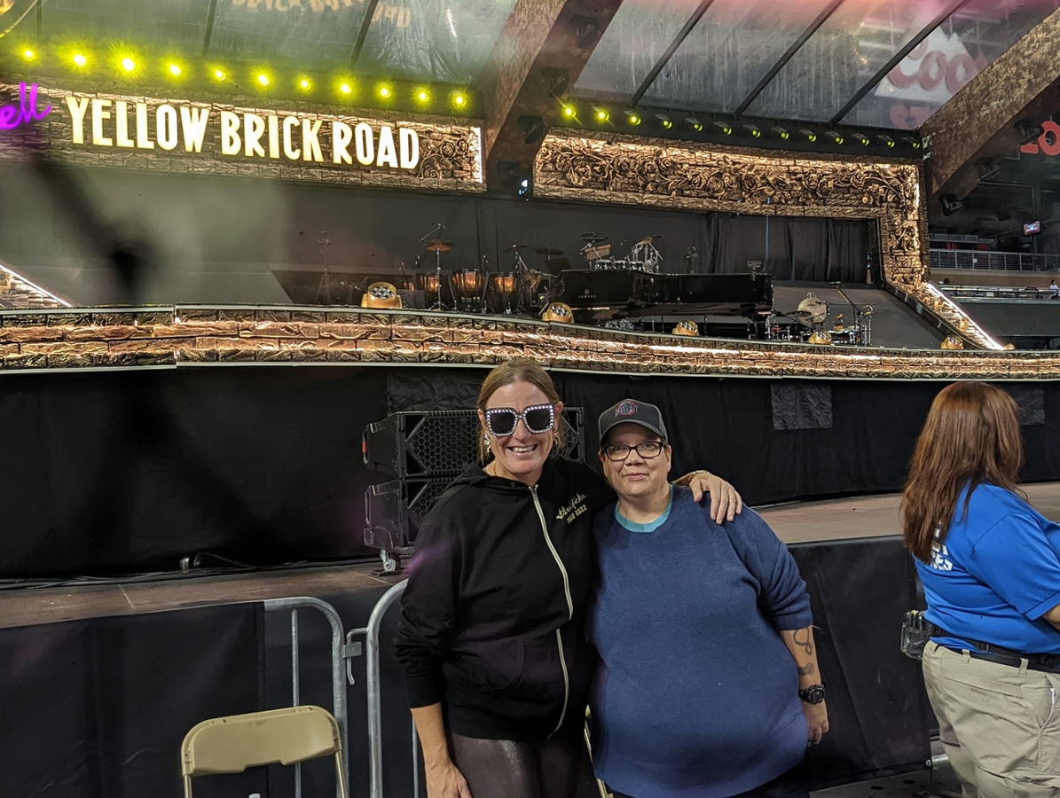 Laurel at the Elton John show.