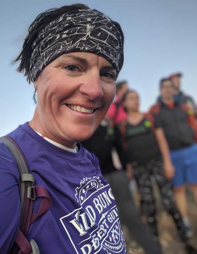 Wild Bunch Desert Guides owner Laurel Darren flashes a big smile after another successful Phoenix adventure tour.