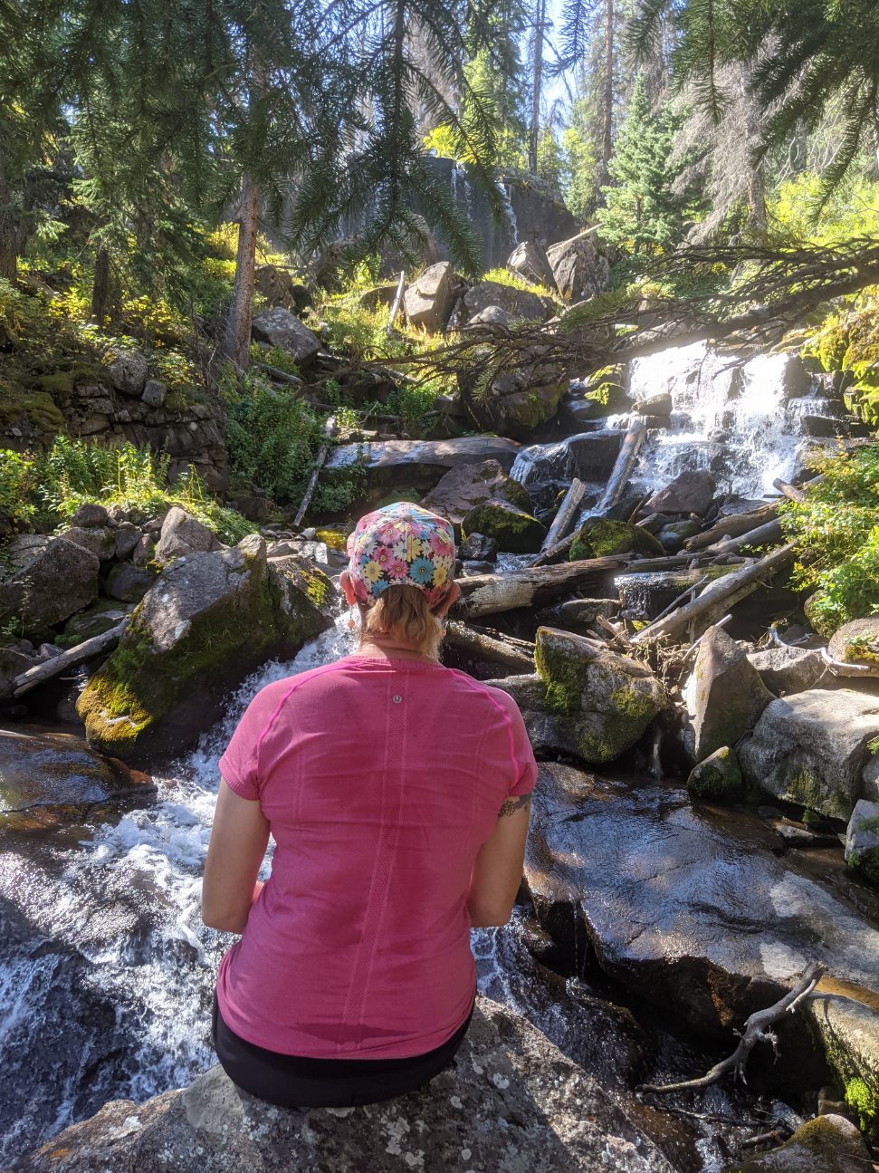 Laurel Darren, owner of the Wild Bunch Desert Guides, contemplates her future while surrounded by the natural summer beauty of Colorado. 