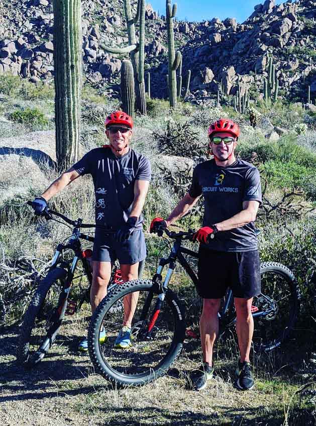 2 Guys on Mountain Bike Tour