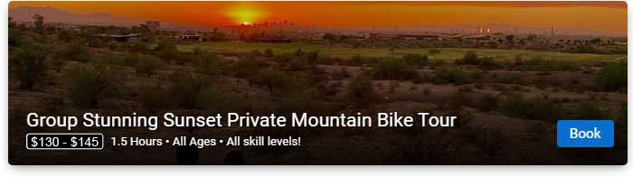 Phoenix & Scottsdale Group Sunset MTN Bike Tour