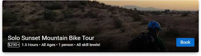 Phoenix & Scottsdale Solo Sunset MTN Bike Tour