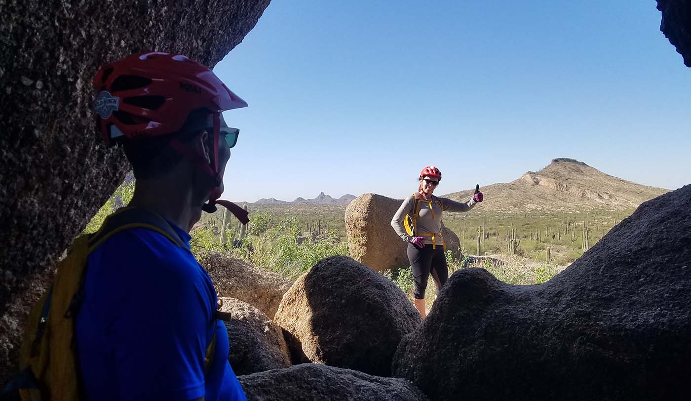 Couple Enjoying Mountain Bike Tour